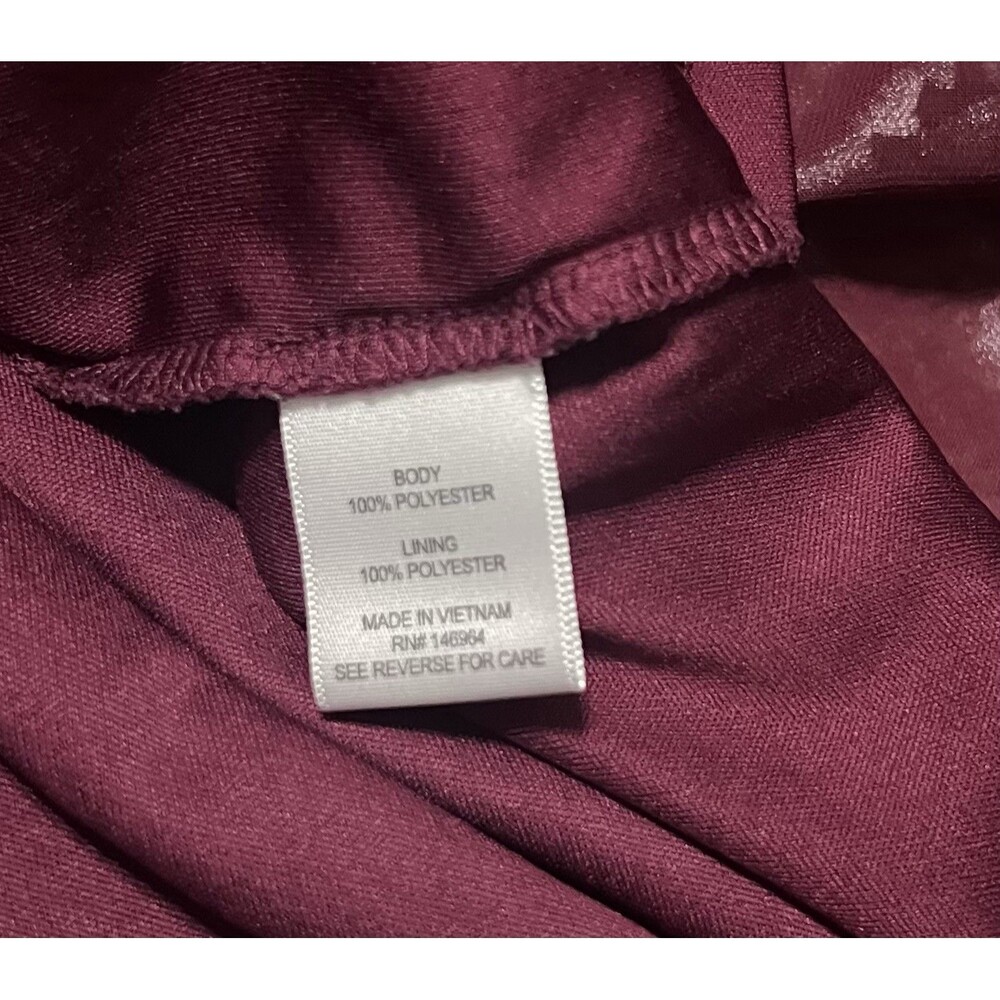 Women's  Robbie Bee Petite Floral Metallic Mock-Neck A-Line Dress Size 14 - Picture 8 of 9